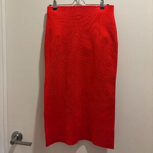 New House of Harlow 1960 Red Body Contour Skirt